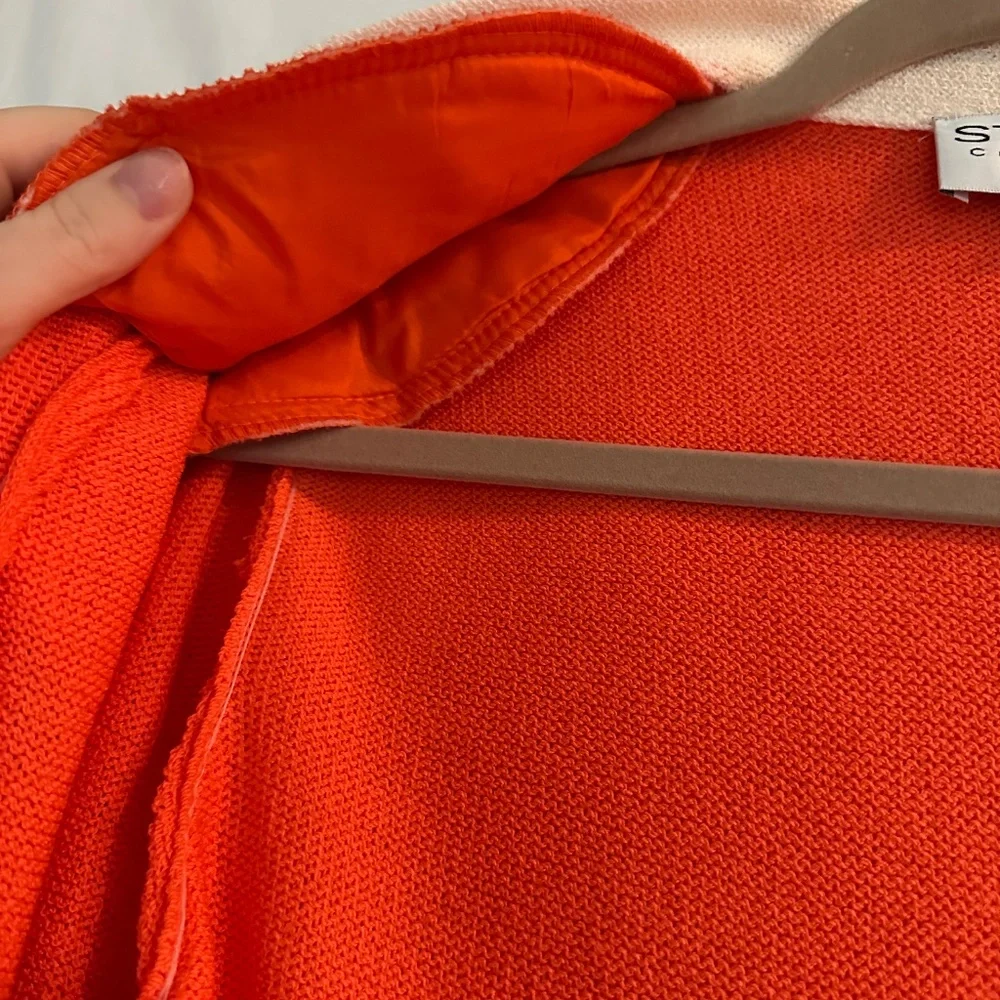 St. John Orange and White Sweater - Picture 4 of 5